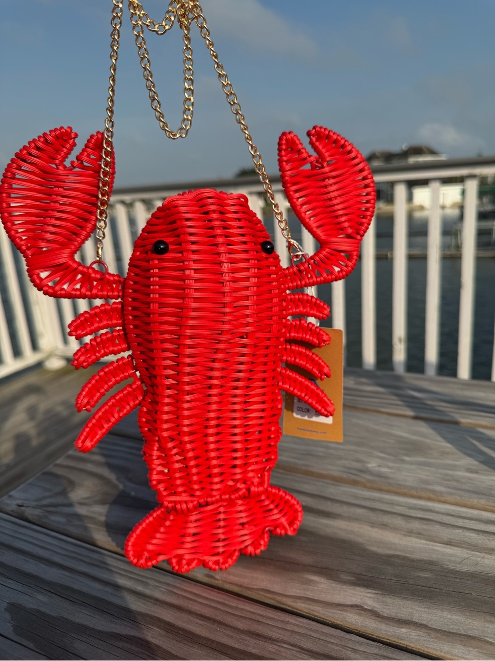 Tommy Bahama Red Lobster-Shaped Woven Purse NWT - Picture 2 of 4